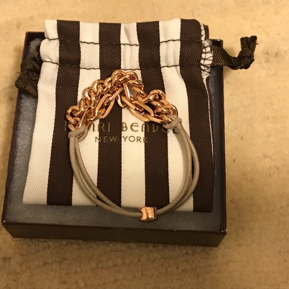 HENRI BENDEL CHAIN HAIR TIES BRAND NEW SILVER